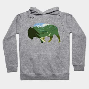 Montana Bison Nature Silhouette Hoodie